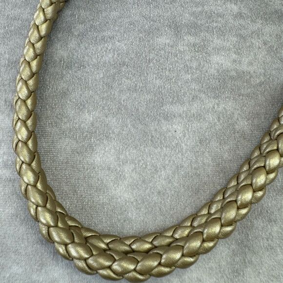 Gucci Gold Bella Tassel Braided Leather Tote - Picture 10 of 16